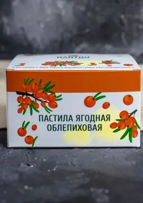 Пастила без сахара ягодная облепиховая 900 г
