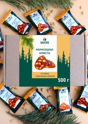 Мармелад сосновый с кедровыми орешками, 500 г Мармелад сосновый с кедровыми орешками, 500 г