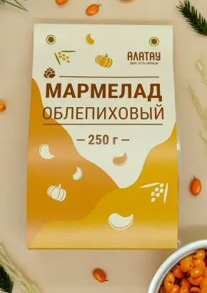 Мармелад ягодный Облепиховый, 250 гр Мармелад ягодный Облепиховый, 250 гр