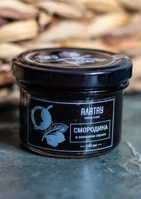Черная смородина в сосновом сиропе, 100 мл Черная смородина в сосновом сиропе, 100 мл
