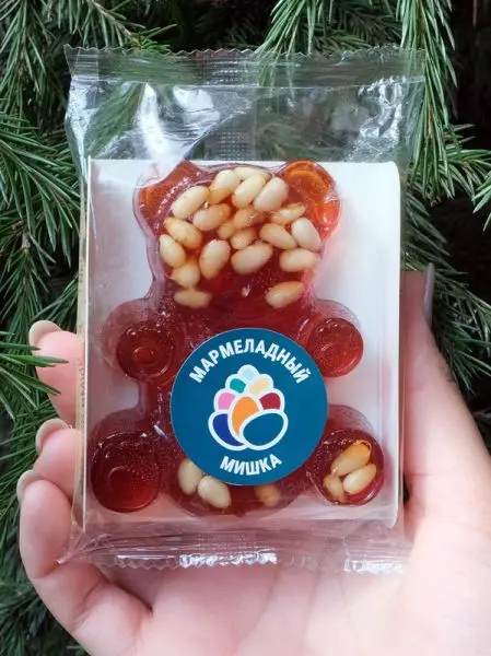 Мармелад сосновый МИШКА на пектине с кедровыми орешками