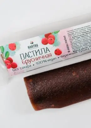 Пастила без сахара ягодная брусничная 900 г
